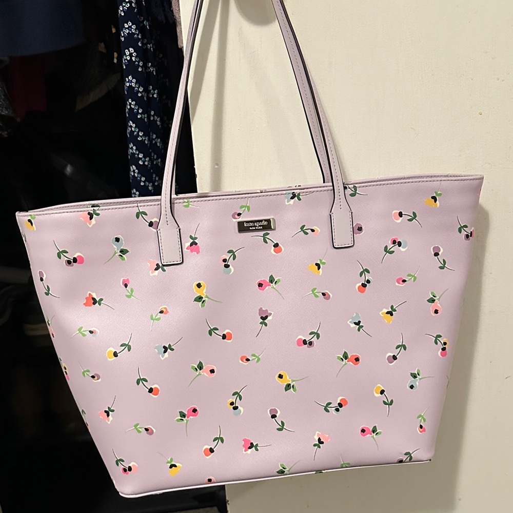 Kate Spade Lavender Floral Tote
